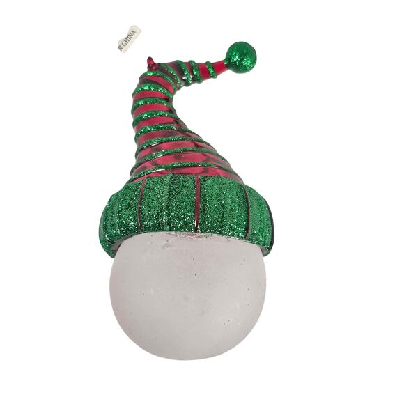 Department 56 Snowman Head Ornament 2003 Glitter Hat 5" Xmas Decor Boxed - Picture 16 of 16